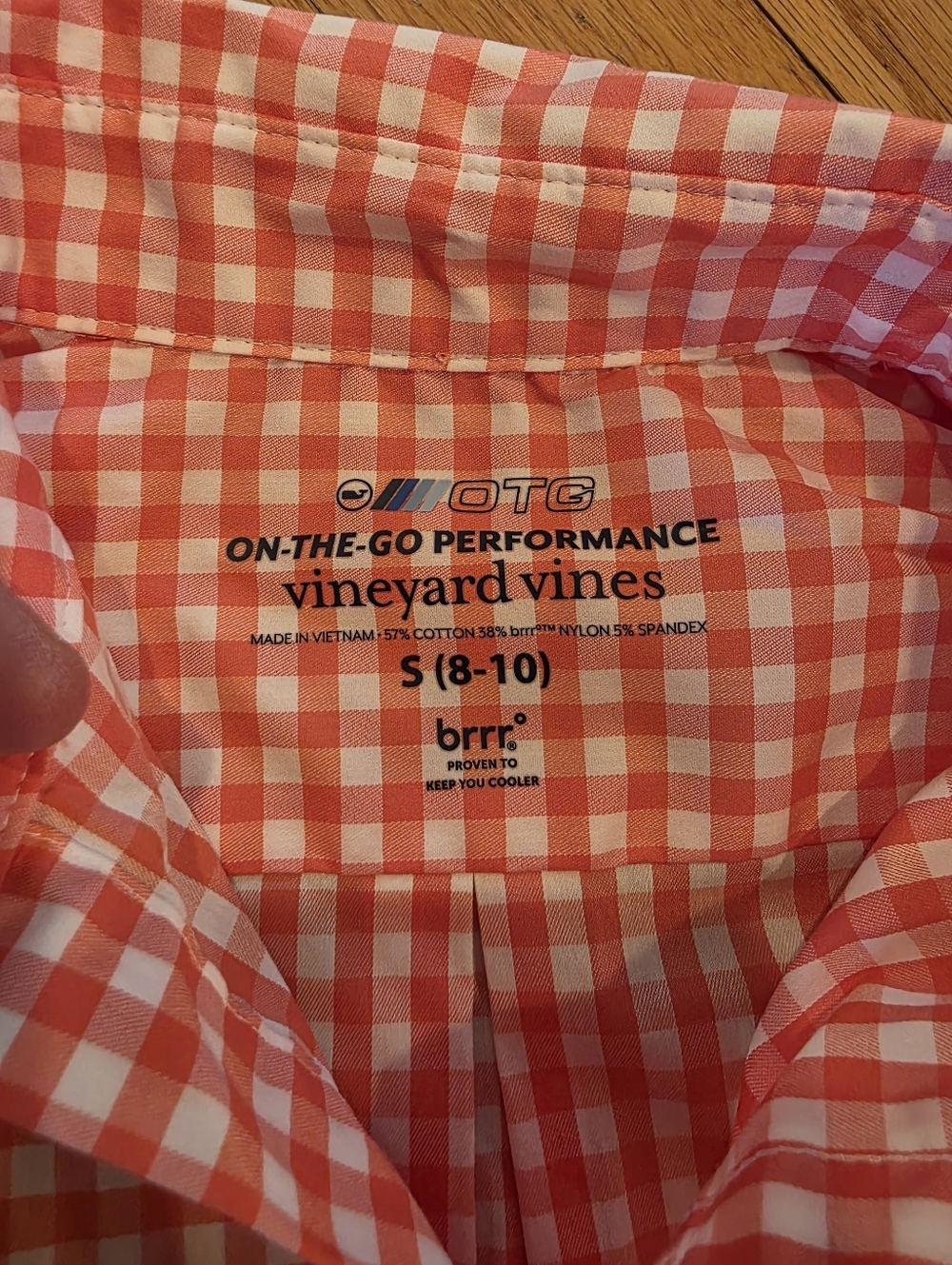 Vineyard Vines Gingham Performance Button Down Shirt - Picture 2 of 2